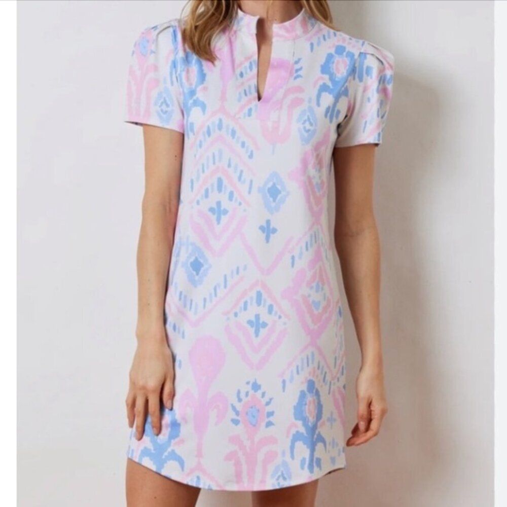 DUDLEY STEPHENS Parker Puff Sleeve Dress in Luxe Stretch Size Medium